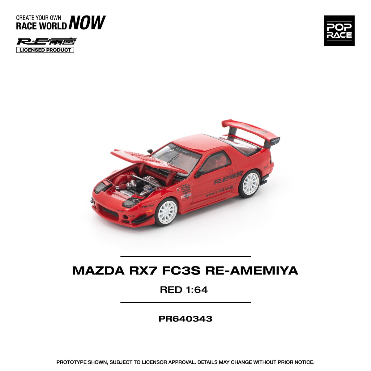 POP RACE PR640343 MAZDA RX7 FC3S RE-AMEMIYA RED