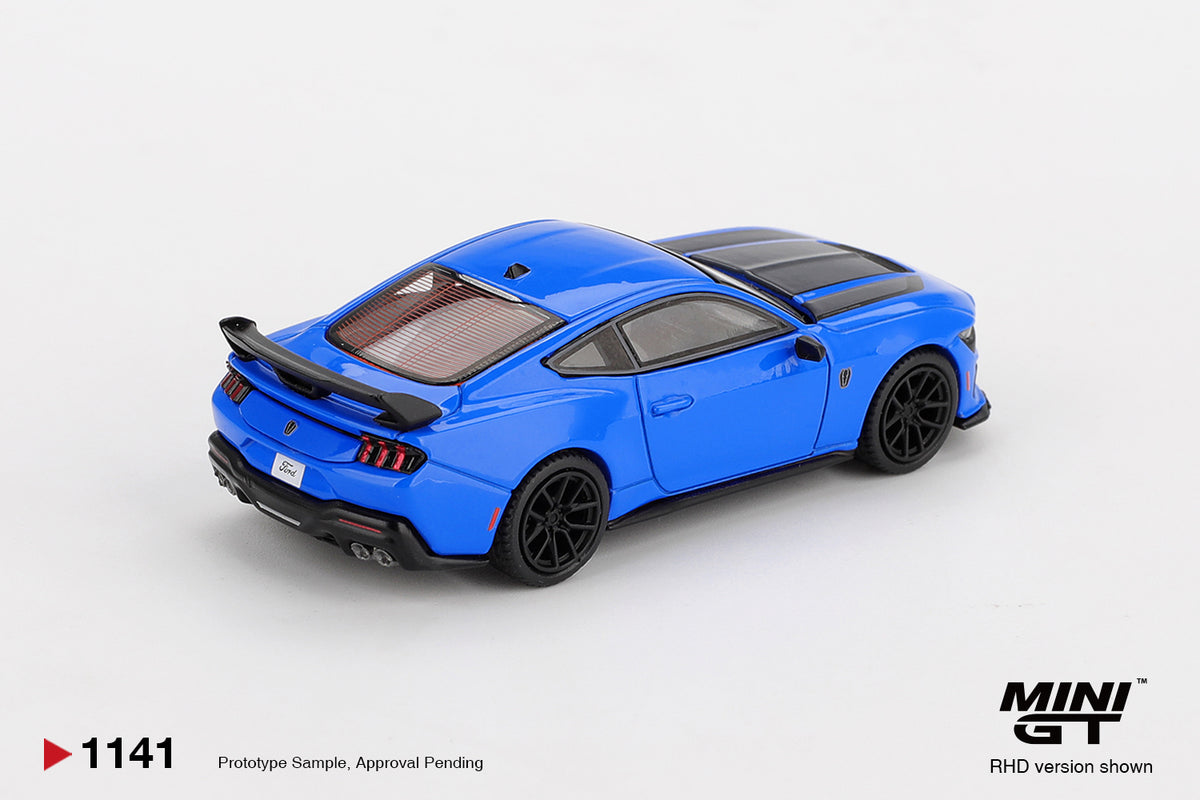 MINI GT 1141 FORD MUSTANG DARK HORSE 2024 GRABBER BLUE