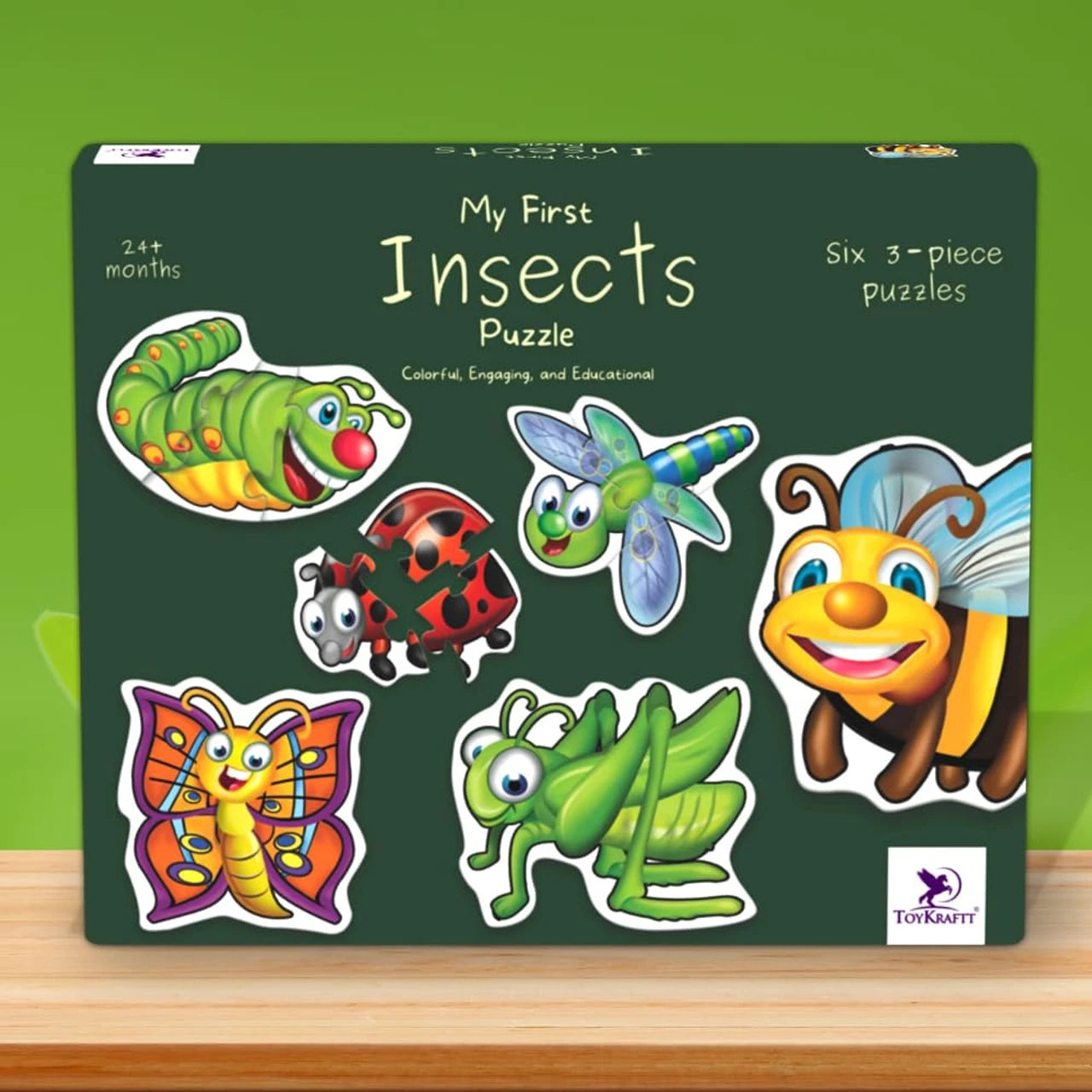 TOYKRAFTT Toddler Puzzle Set – My First Insects Puzzle (3 Pieces)