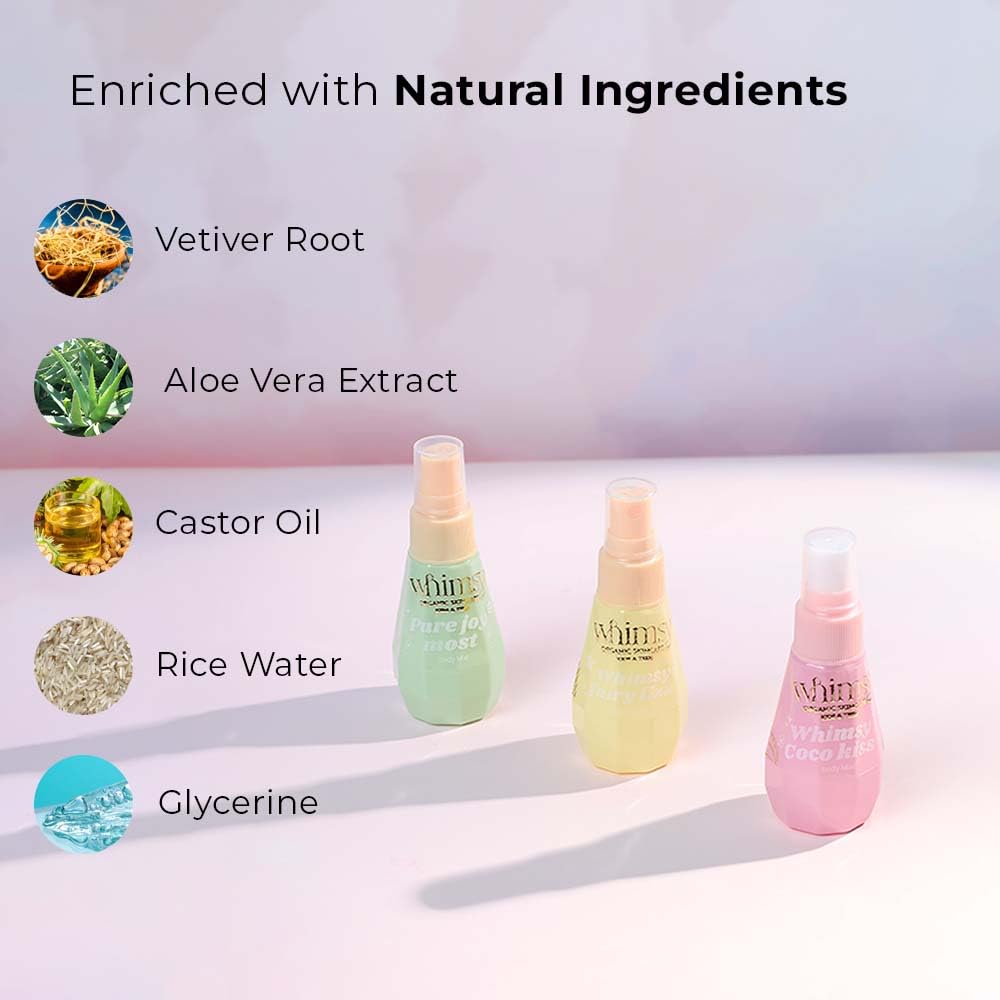Whimsy Beauty Mini Tropical Bloom Body Mist Kit (Pack of 3)