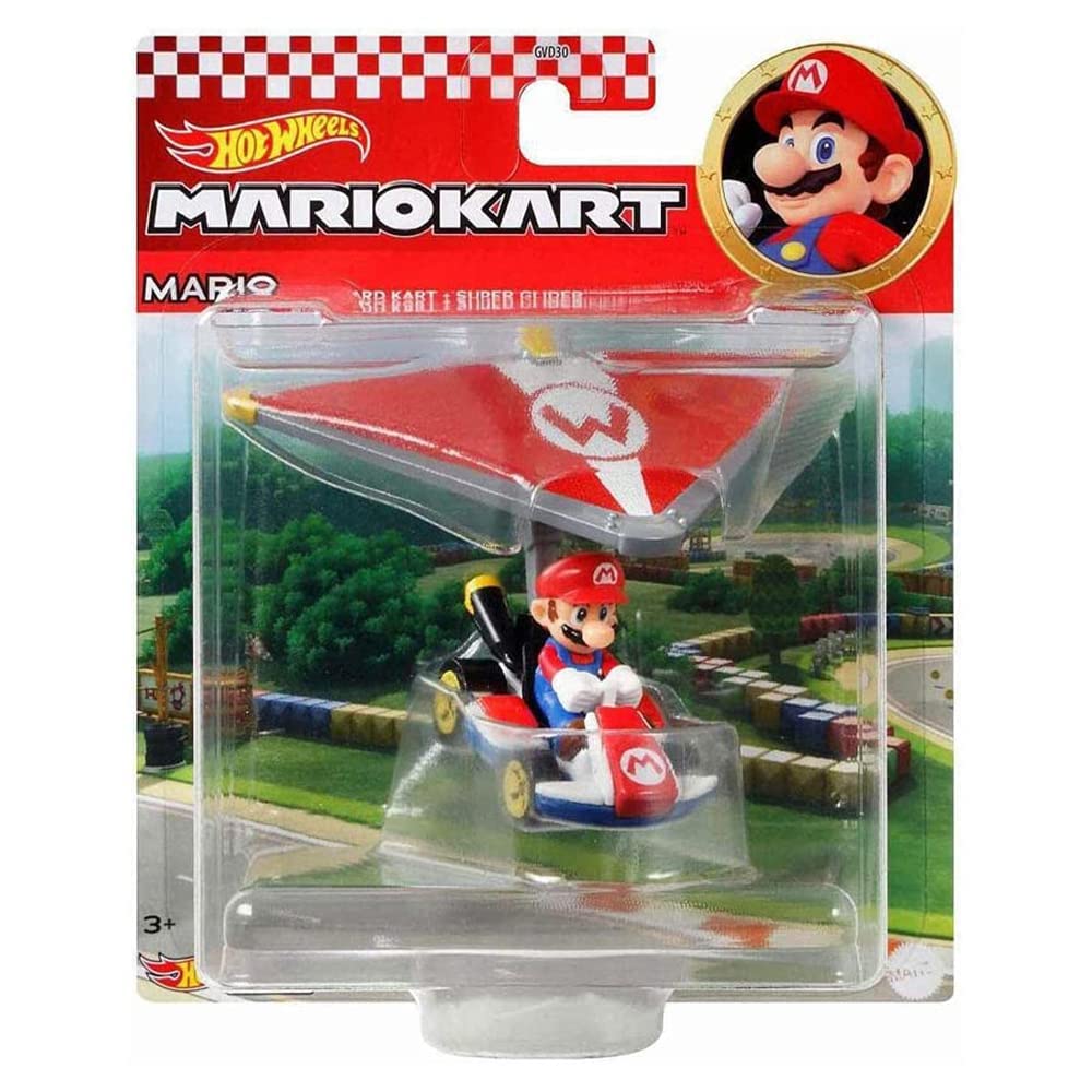 Hot Wheels Mario Kart – Mario Standard Kart Super Glider.