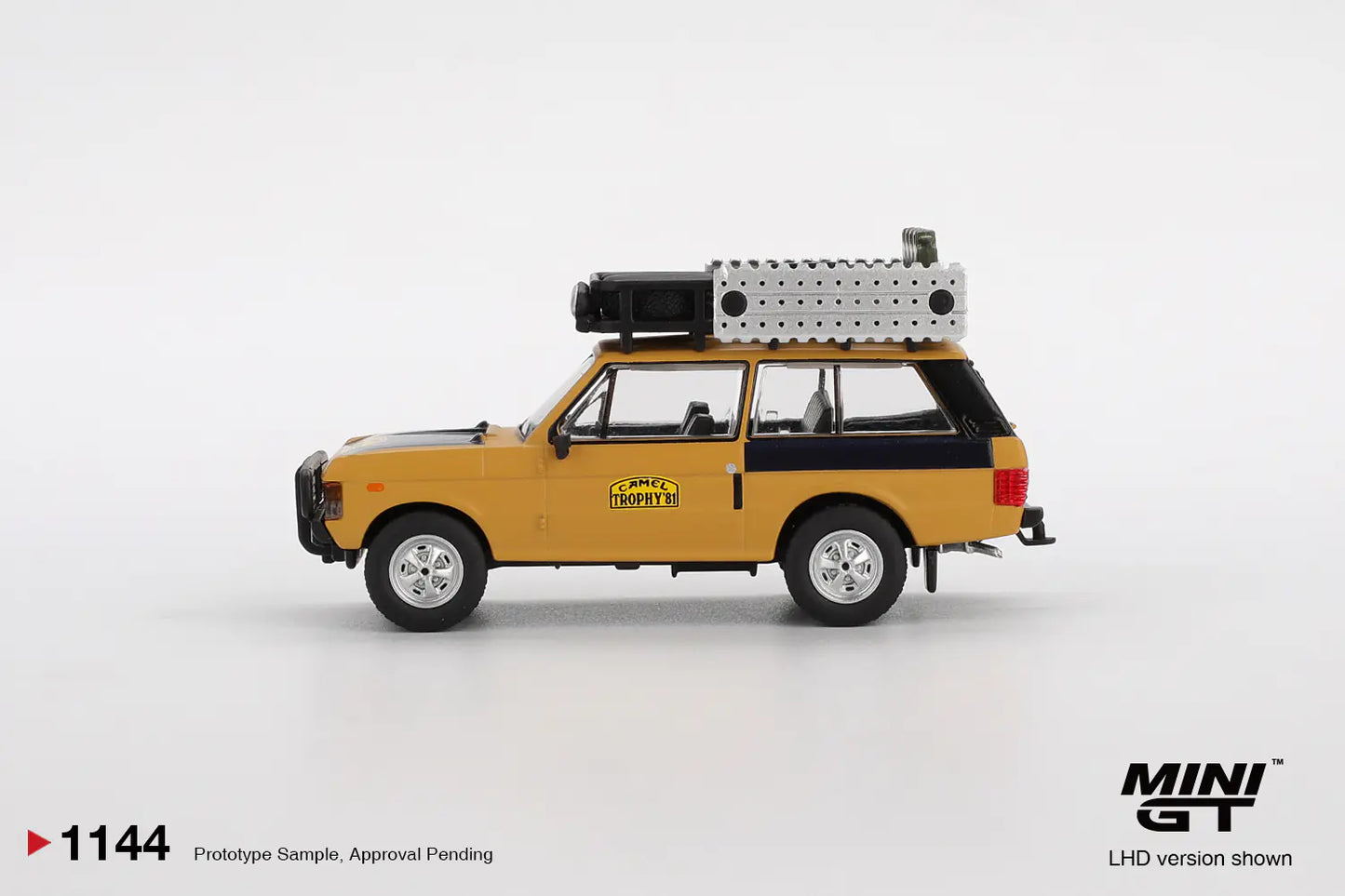 Mini GT 1144 – Range Rover 1981 Camel Trophy Sumatra Winner.