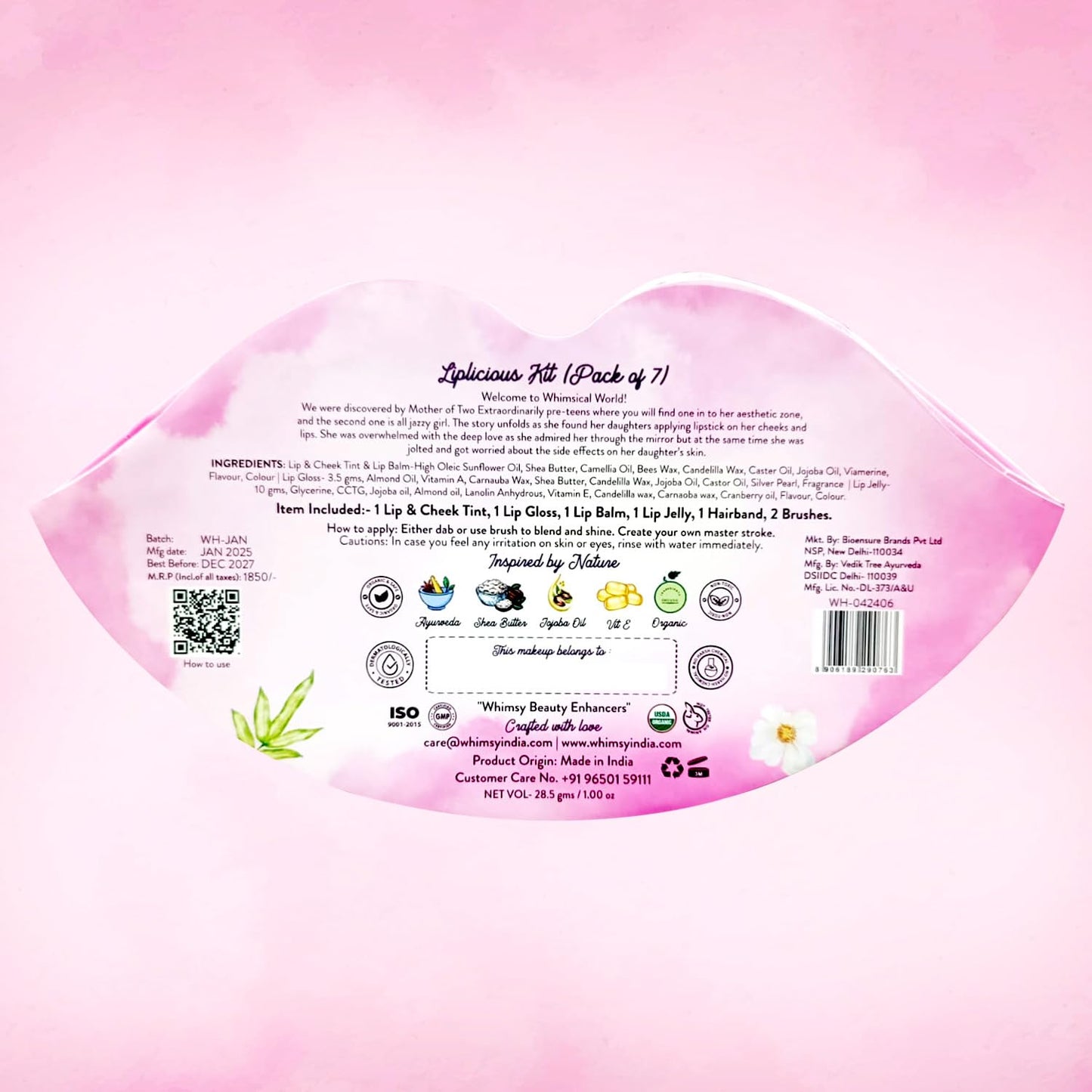 Whimsy Beauty Liplicious Beauty Kit (Pack of 7)