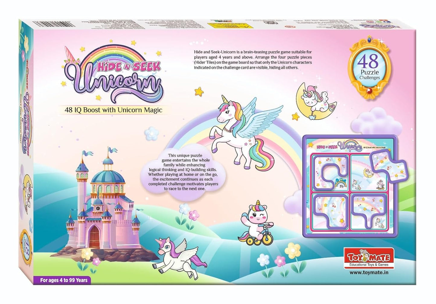 ToyMate Hide N Seek Unicorn IQ Puzzle Game (4+ Years)