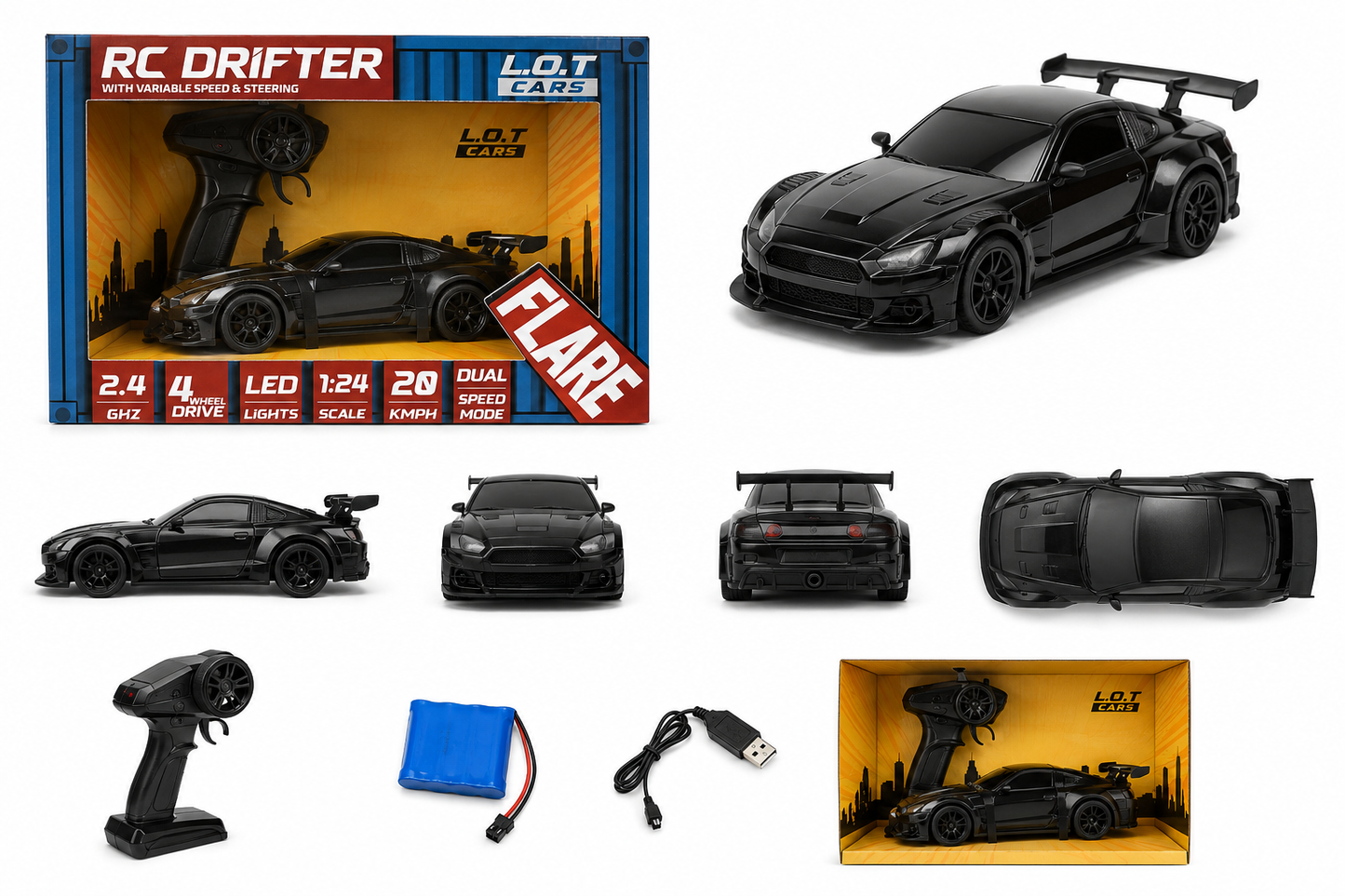 RC Drifter 1:24 Scale Remote Control Car