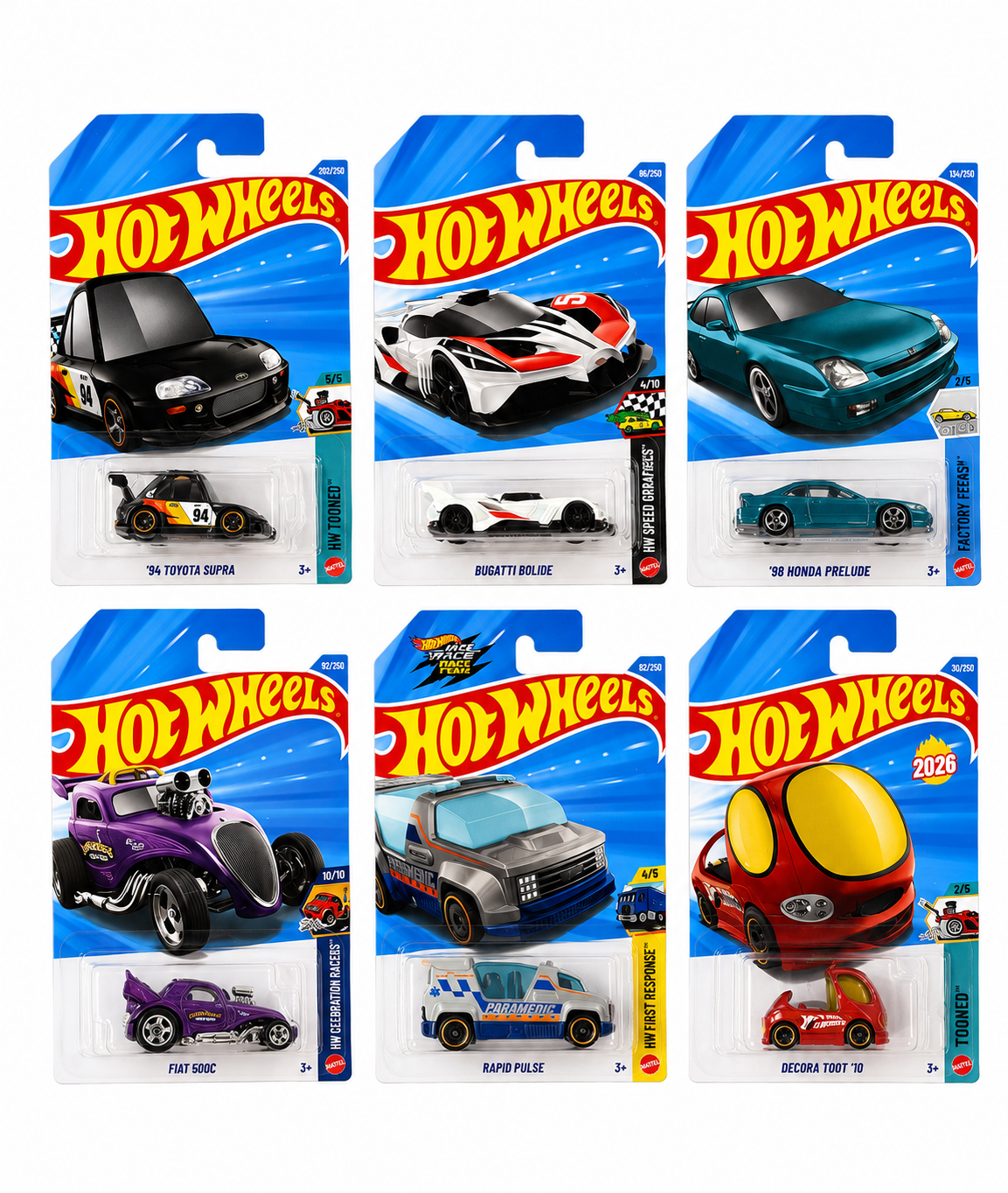 Hot Wheels L Case 2026 Mainline Set Of 6 Pcs.