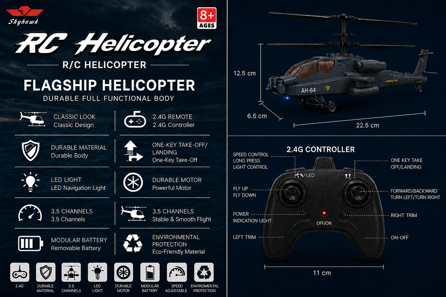 Flagship RC Military Helicopter