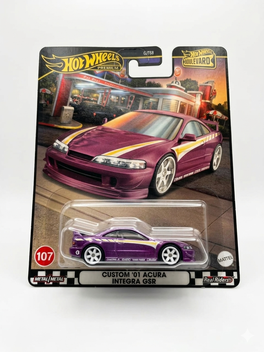 HOT WHEELS PREMIUM CUSTOM 01 ACURA INTEGRA GSR