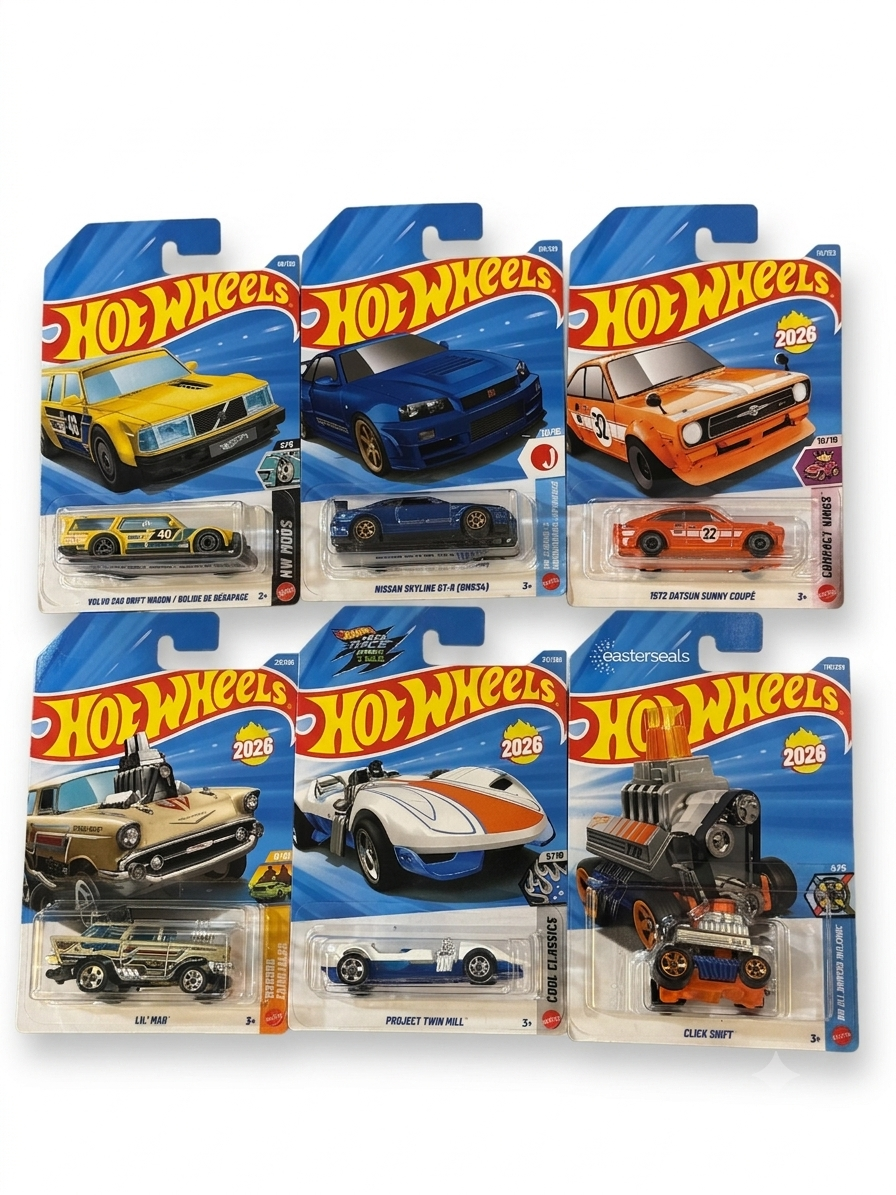 Hot Wheels L Case 2026- Mainline Set Of 6 Pcs.