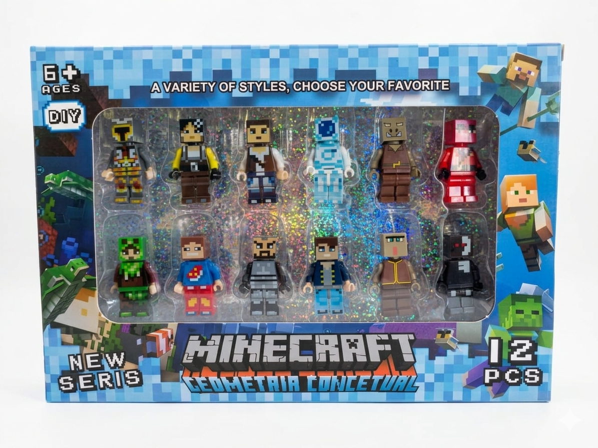 Minecraft Geometair Concetual Figure Set.