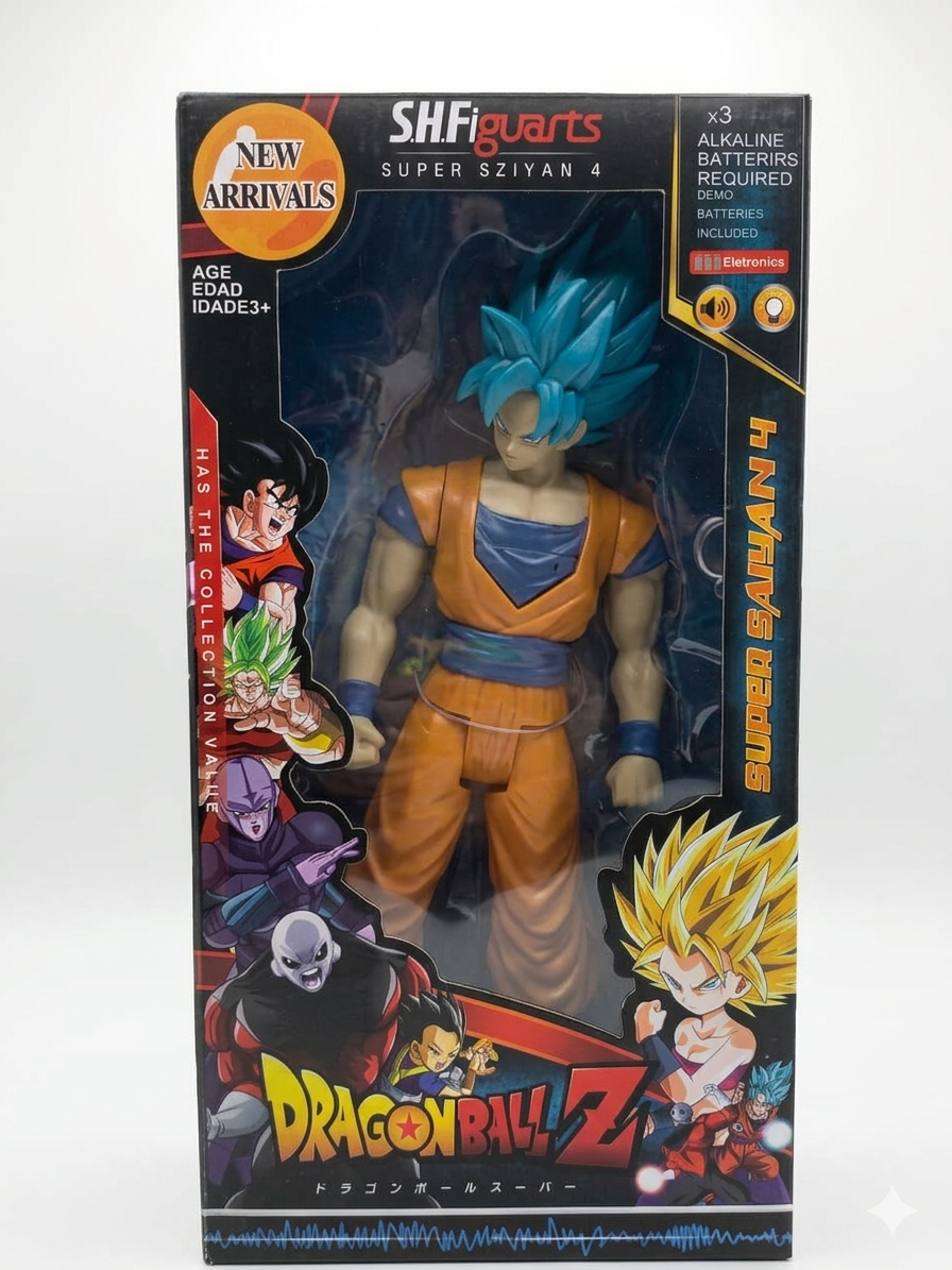 DRAGON BALL S.H.Figuarts Super Sziyan 4, Goku with blue hair.