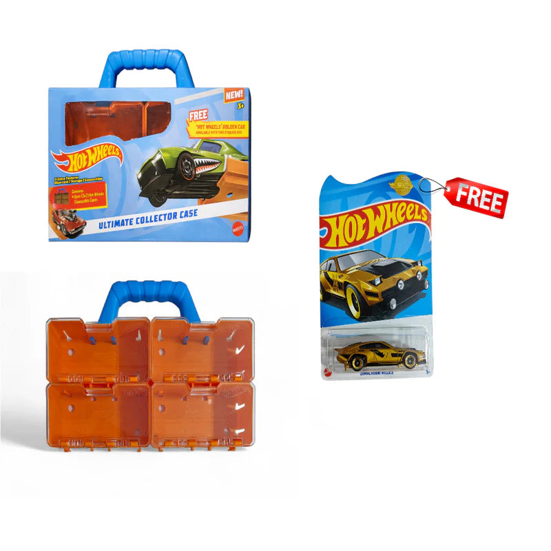 Hot Wheels Ultimate Collector Case with free Hot Wheels Golden Car