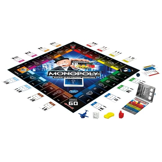 Monopoly Super Electronic Banking Board Game, Cashless Tap Technology.