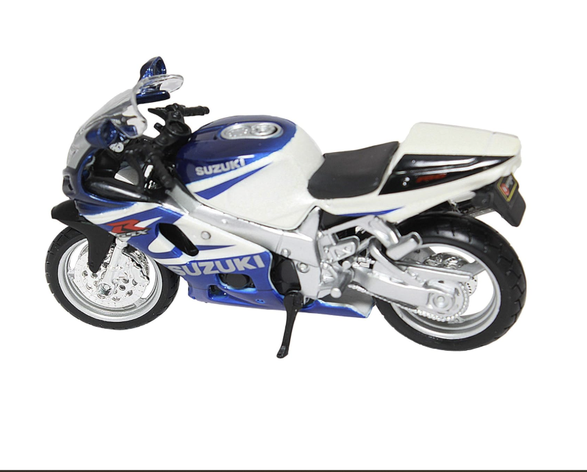 Bburago Suzuki GSX-R750, White/Met Blue