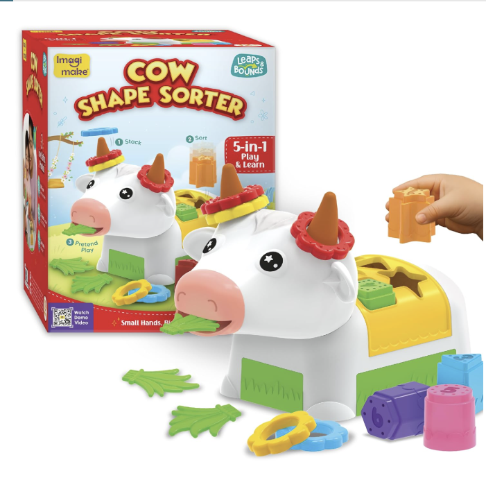 Imagimake Cow Shape Sorter |Leaps & Bounds Baby Toys for 12+ Months.