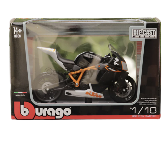 Burago KTM 1190 RC8 R 1:18 Scale Model / KTM 1190 RC8 R