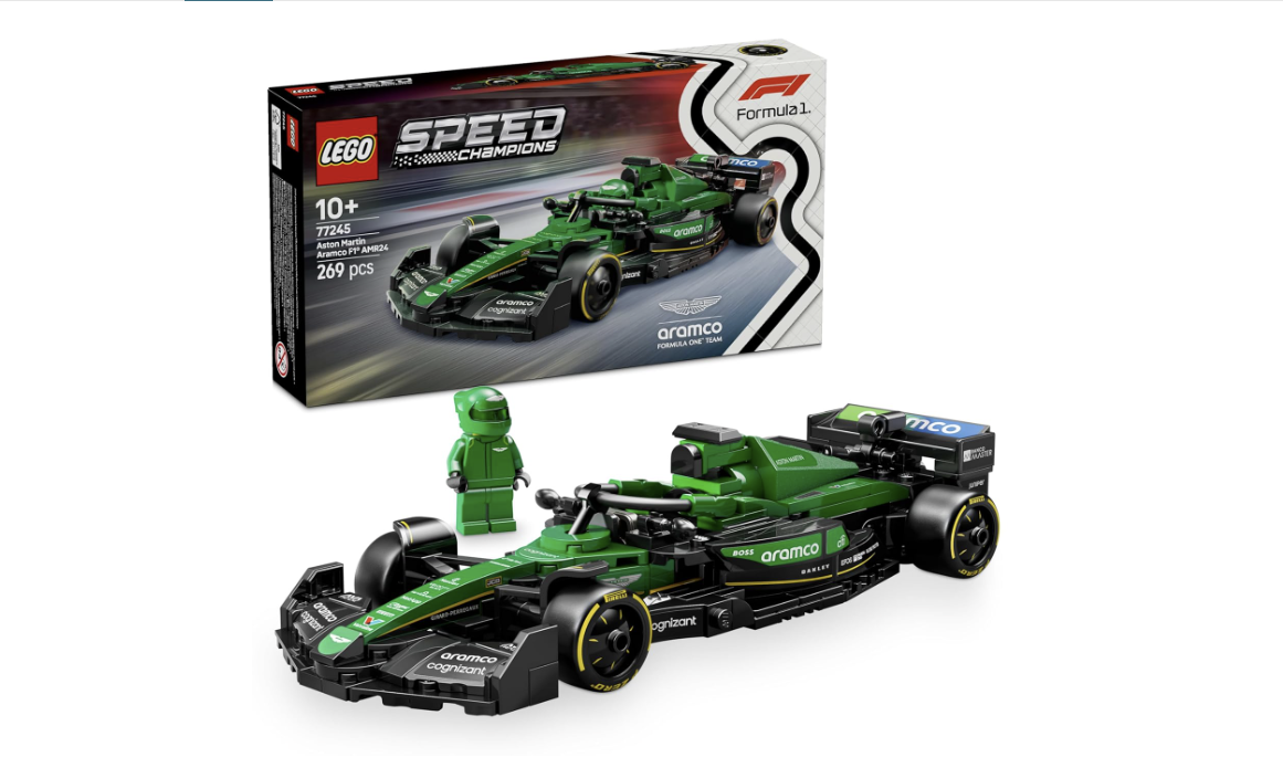 LEGO Speed Champions Aston Martin Aramco F1 AMR24 Race Car. 77245