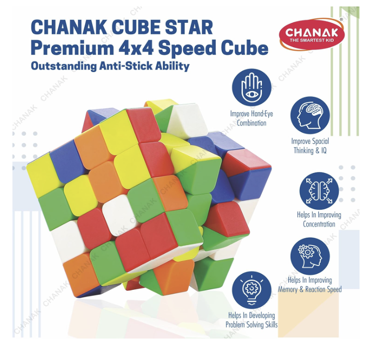 Chanak 4×4 High-Speed Stickerless Cube