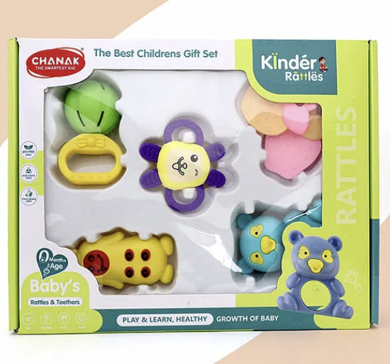 Aditi Toys Kinder Rattle Teething Toy Set (6 Pcs)