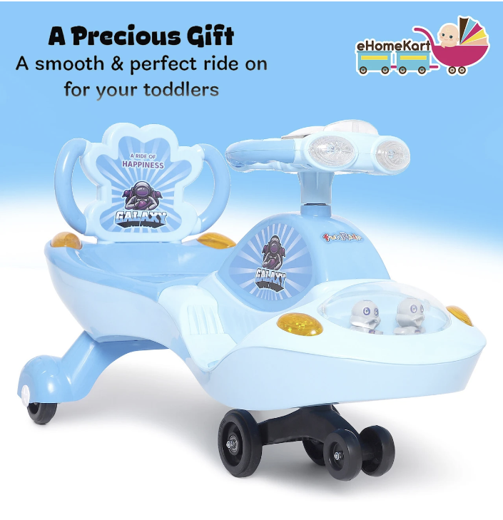 FUNRIDE GALAXY RIDEONS & WAGONS NON BATTERY OPRATED RIDE ON (BLUE)