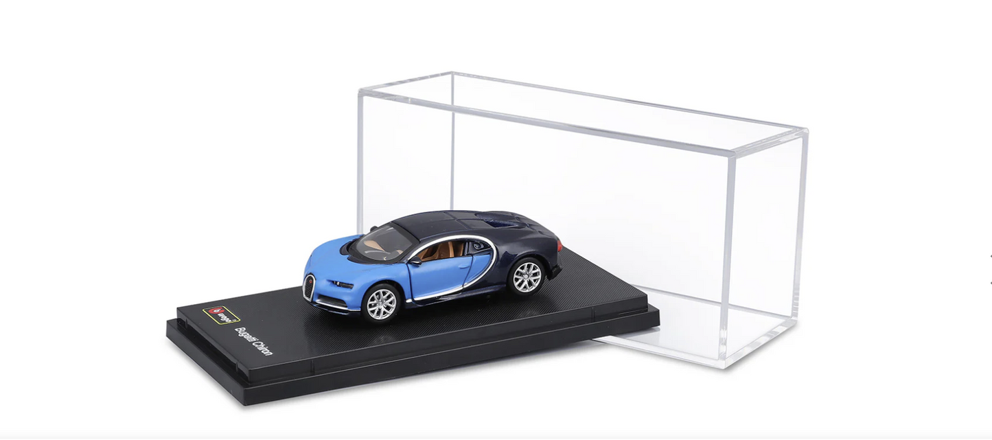 Bugatti Chiron Blue 1:64 Bburago Licensed Diecast Scale Model Car.