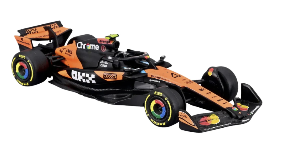 Burago Formula Racing F1 Team 1 : 64 Diecast Scale Model - Mclaren MCL39 4 Lando Norris