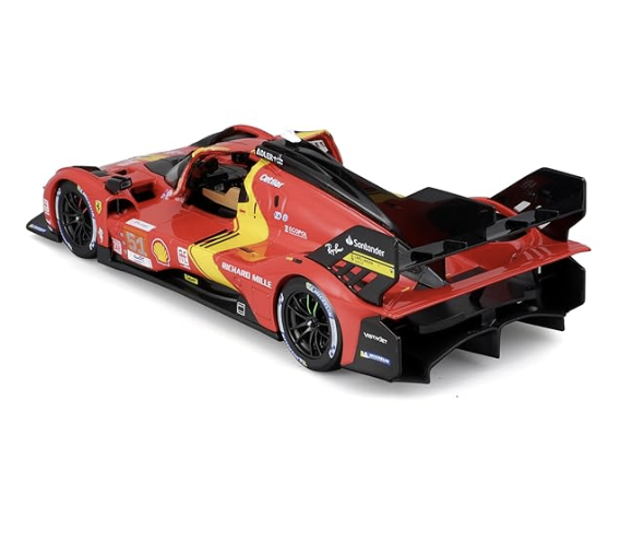 Burago 1:24th Ferrari Racing 499P LMH Winner Le Mans 2023#51 Red