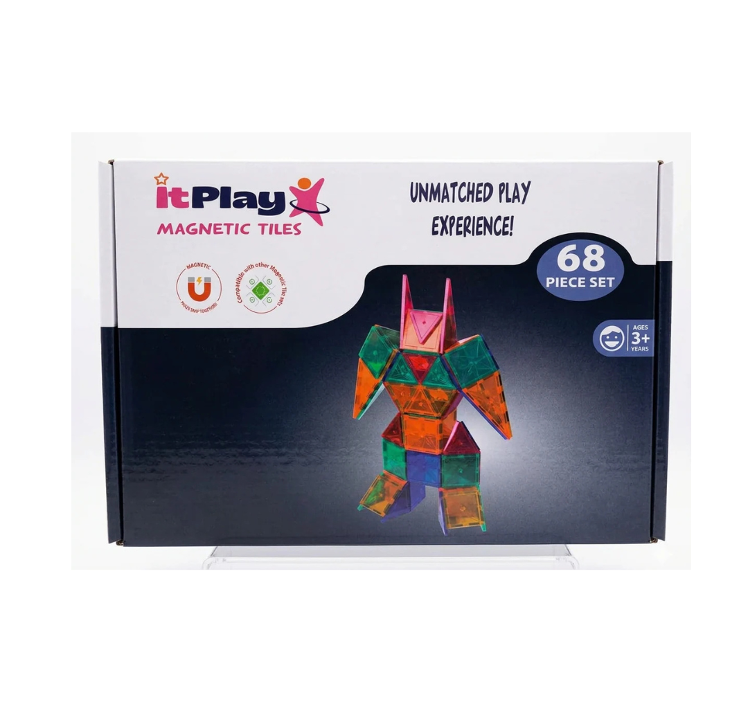 ItPlay Magnetic Tiles (68-Piece Set)