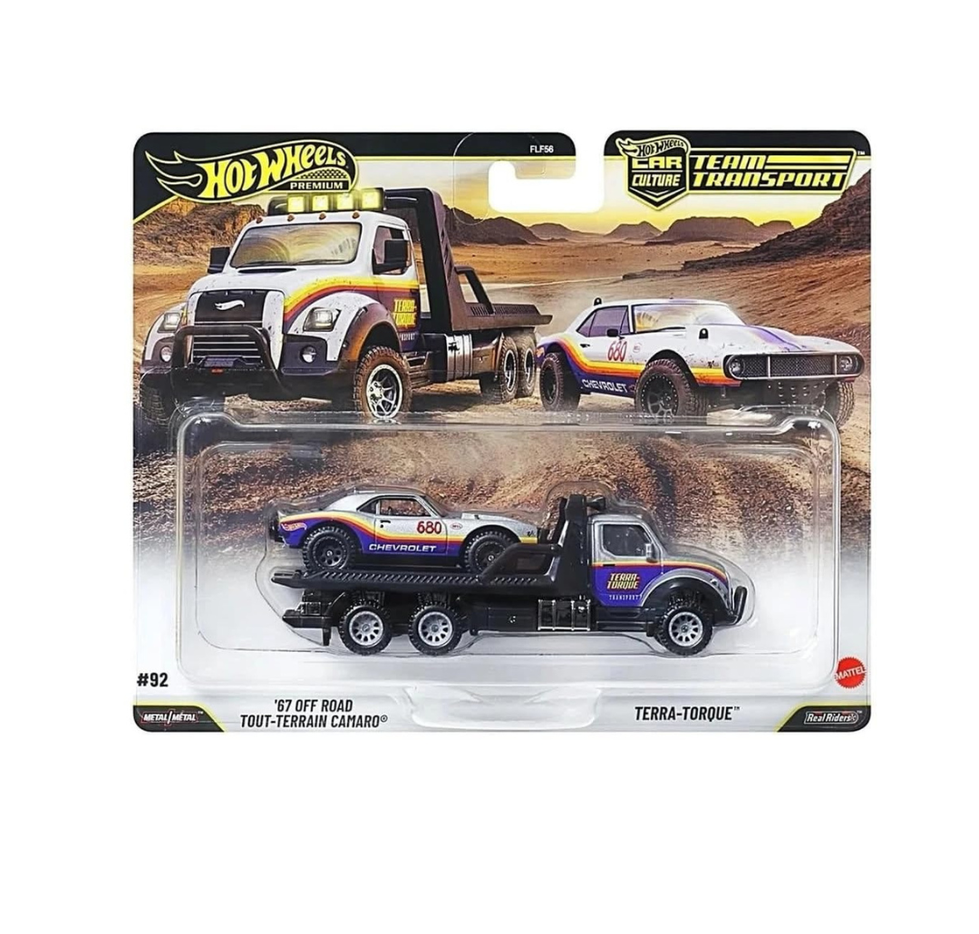 Hot Wheels® Team Transport #67 – Off Road Camaro Transporter.