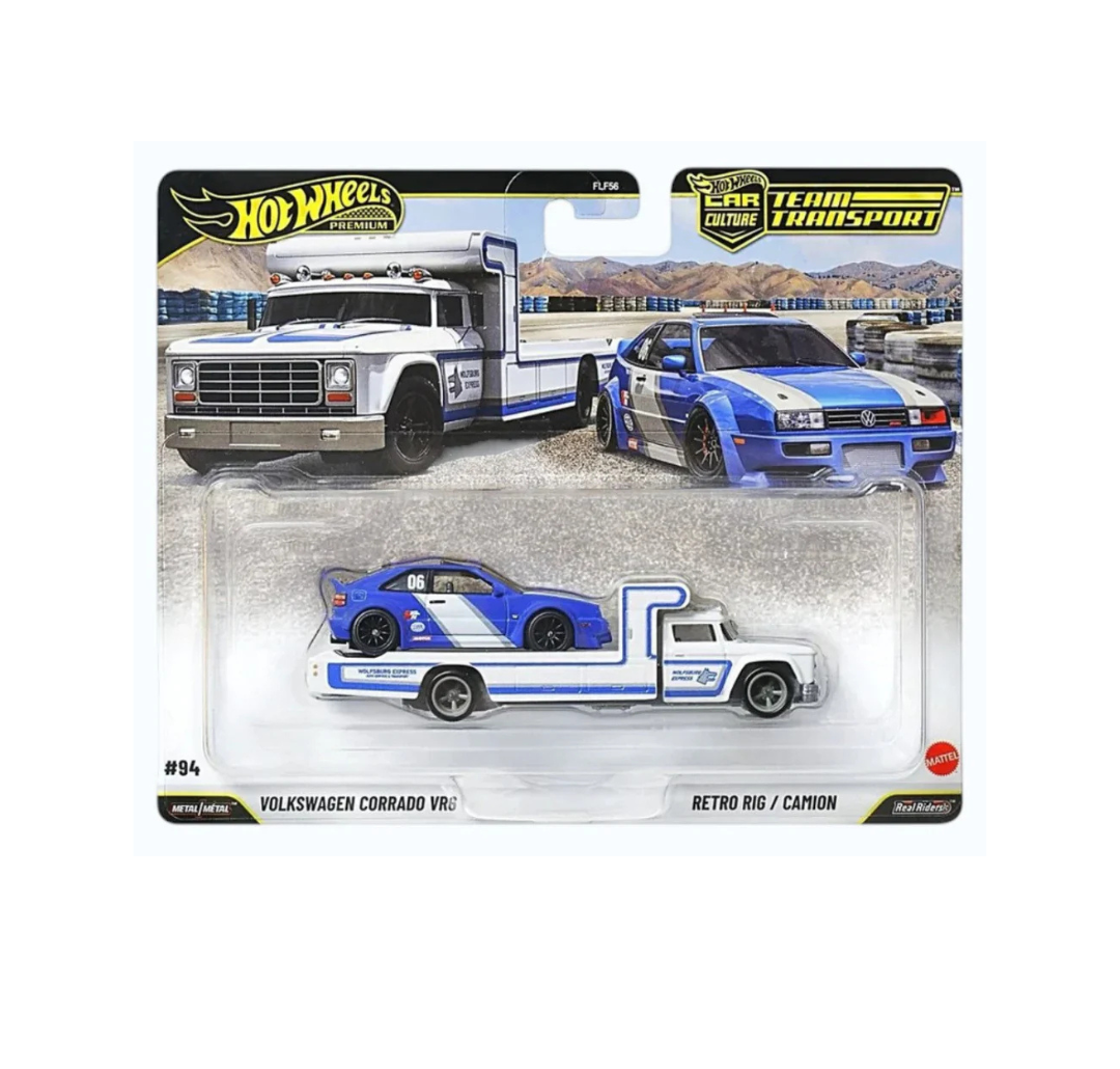 Hot Wheels Premium Team Transport #94 – Volkswagen Corrado VR6 Retro Rig.
