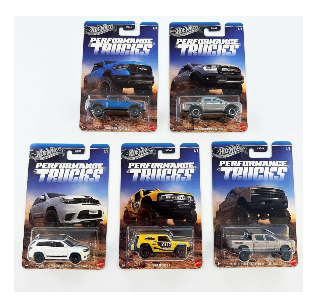 Hot Wheels Silver Series Performance Trucks.