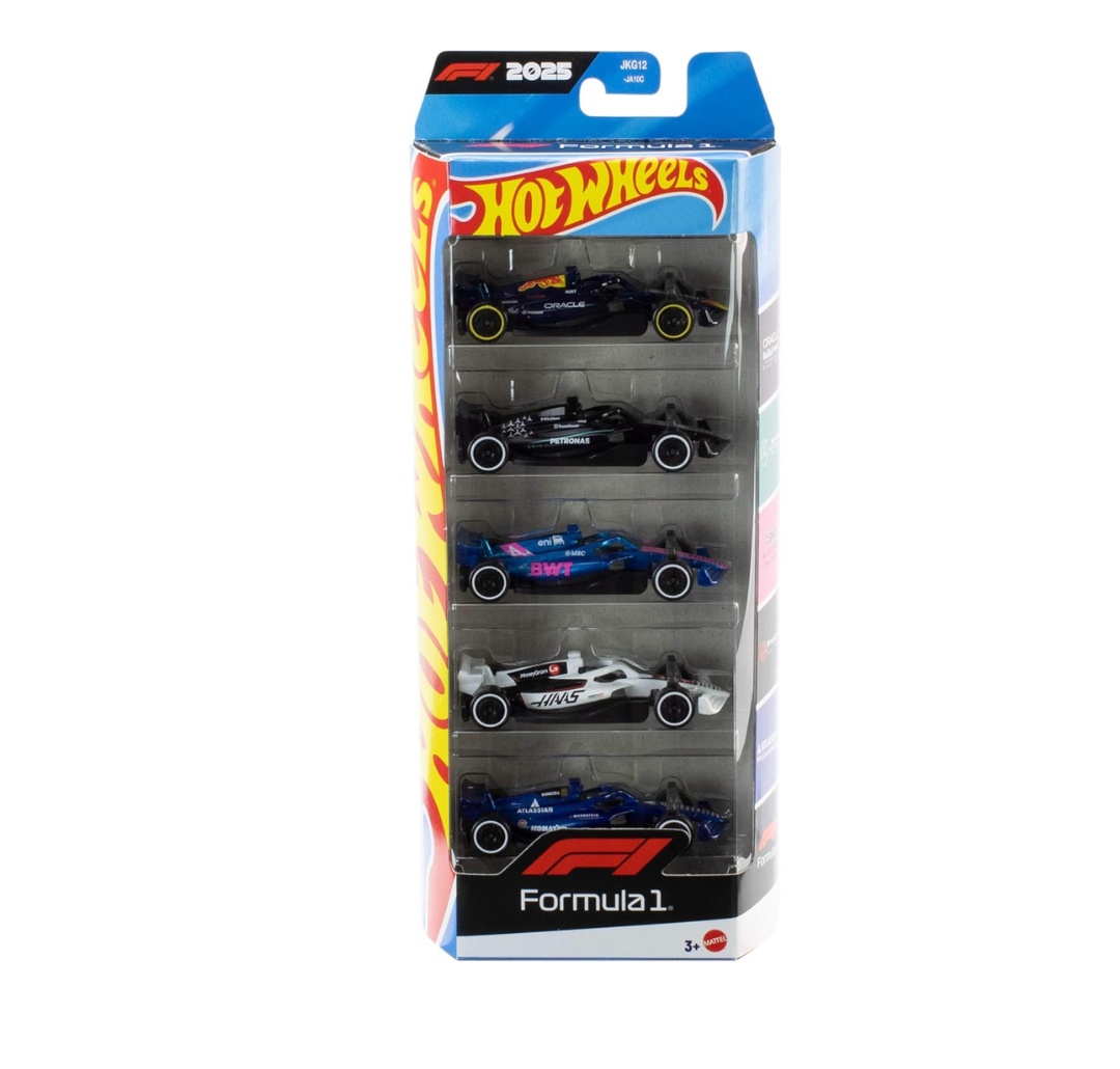 Hot Wheels Car 1:64 F1 Set of 5 Car.