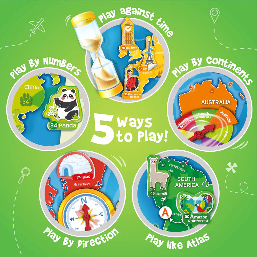 Imagimake Mapology World Map with Reusable Stickers.