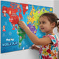 Imagimake Mapology World Map with Reusable Stickers.
