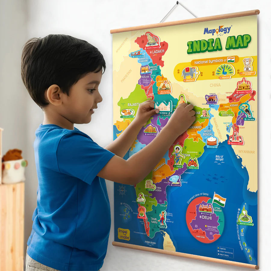 Imagi make india map wall chart.