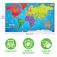 Imagimake Mapology World Map with Reusable Stickers.