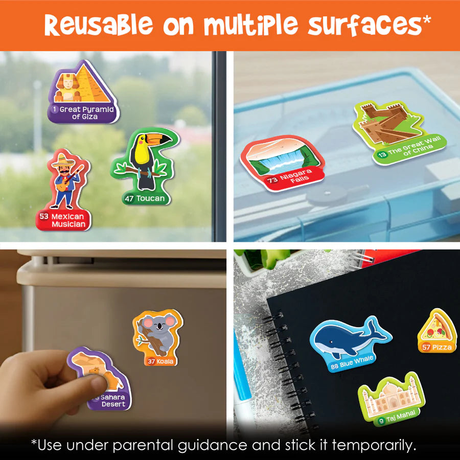 Imagimake Mapology World Map with Reusable Stickers.