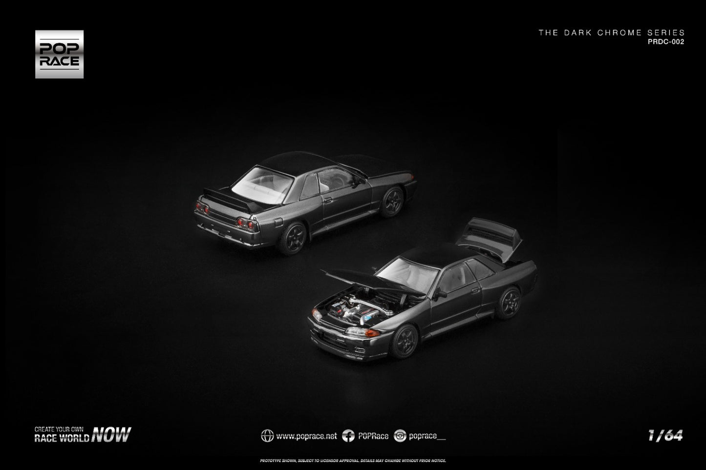 POP RACE PRDC002 R32 GT-R DARK CHROME R32 GT-R DARK CHROME
