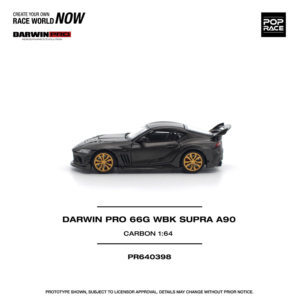 POP RACE PR640398 DARWIN PRO 66G WBK SUPRA A90 CARBON EDITION