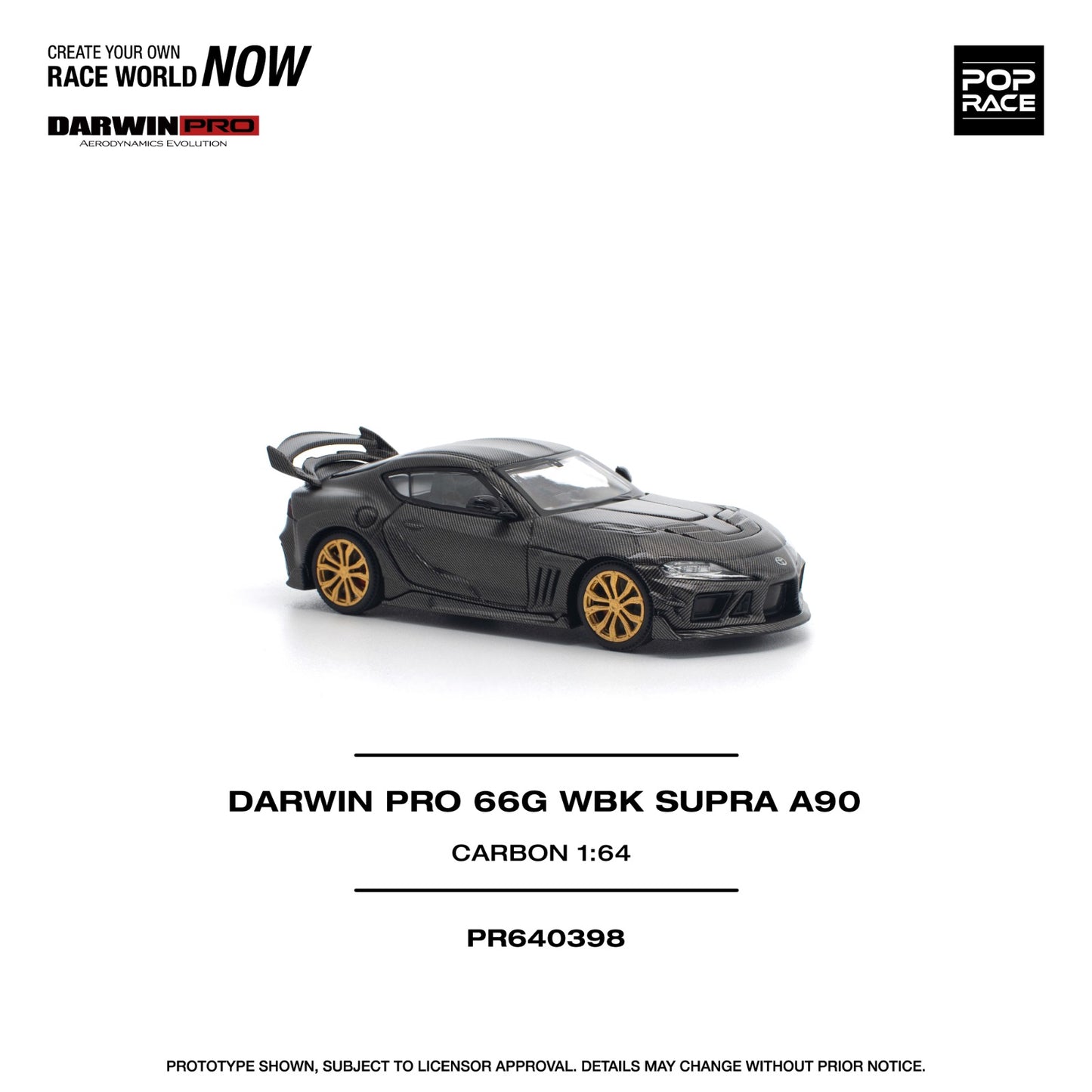 POP RACE PR640398 DARWIN PRO 66G WBK SUPRA A90 CARBON EDITION