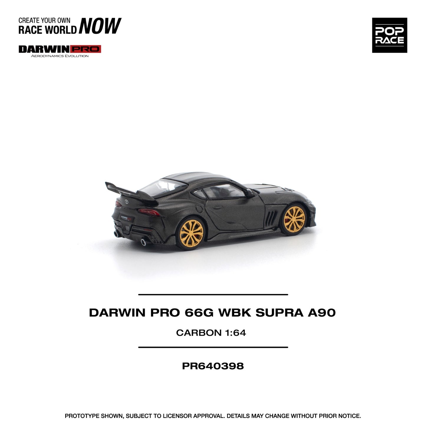 POP RACE PR640398 DARWIN PRO 66G WBK SUPRA A90 CARBON EDITION
