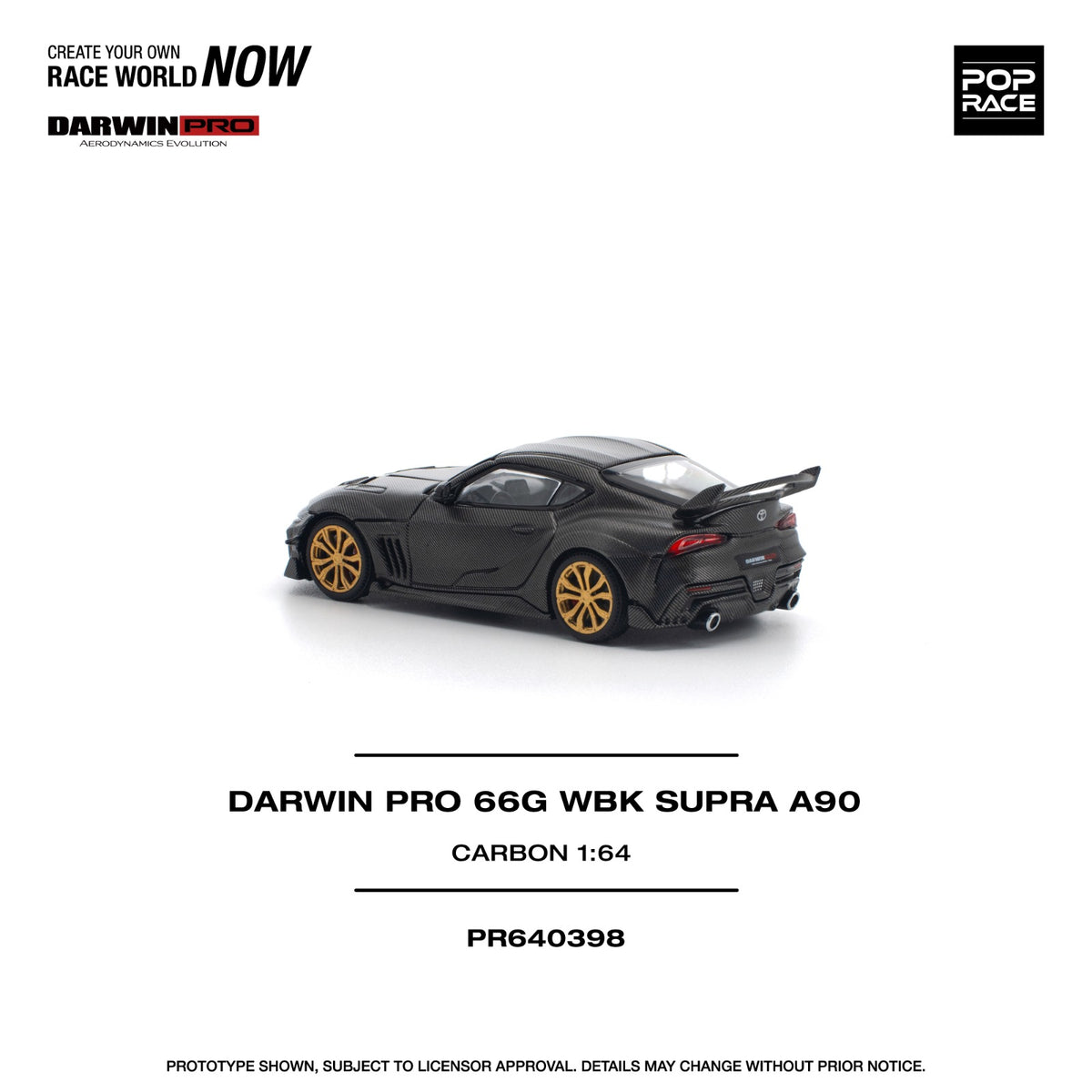 POP RACE PR640398 DARWIN PRO 66G WBK SUPRA A90 CARBON EDITION