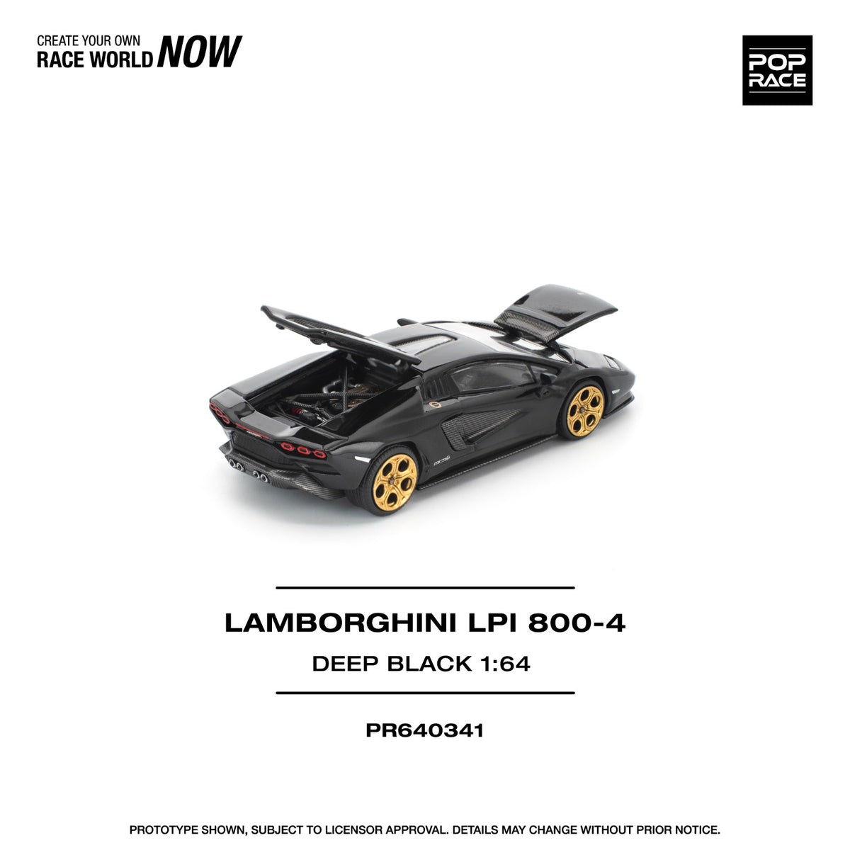 POP RACE PR640341 LAMBORGHINI LPI 800-4 DEEP BLACK