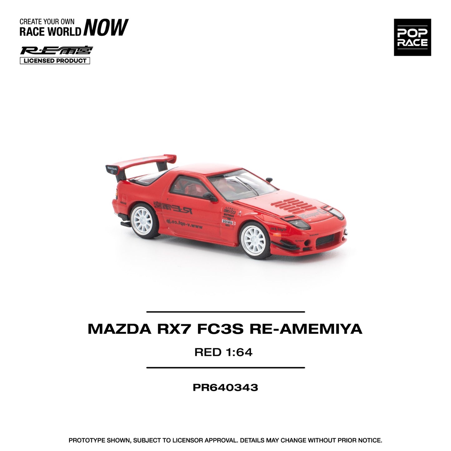 POP RACE PR640343 MAZDA RX7 FC3S RE-AMEMIYA RED