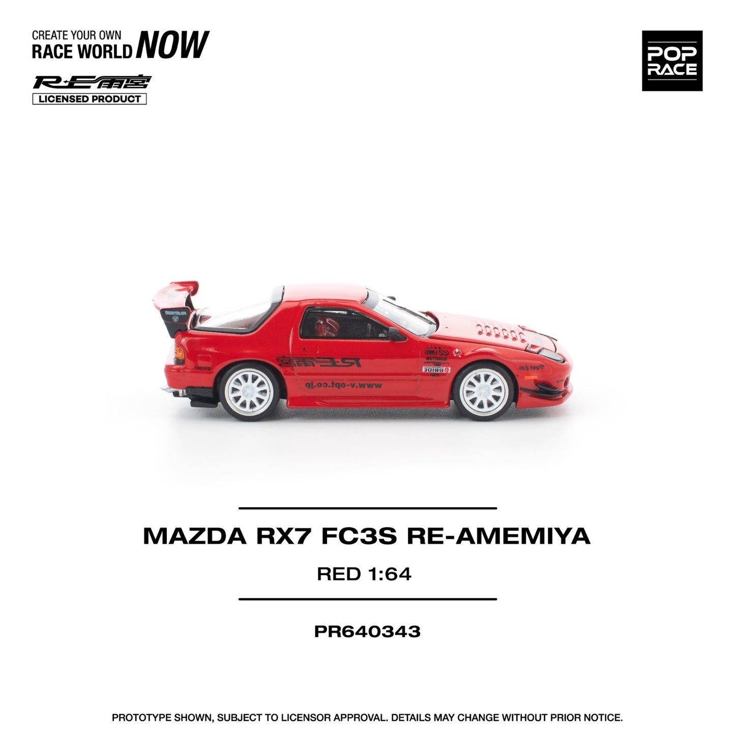 POP RACE PR640343 MAZDA RX7 FC3S RE-AMEMIYA RED