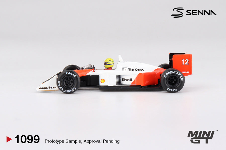 MINI GT 1099 MCLAREN MP4/4 #12 AYRTON SENNA 1988 JAPANESE GRAND PRIX WINNER