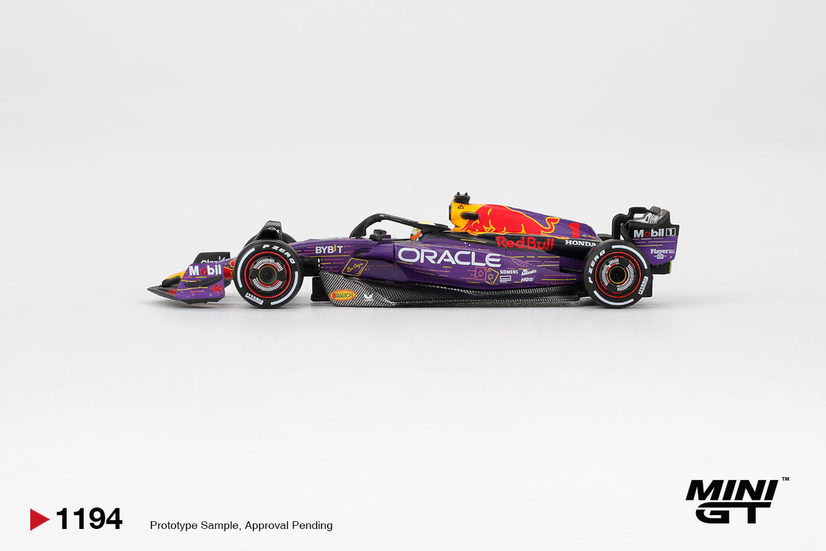 MINI GT 1194 ORACLE RED BULL RACING RB19 #1 MAX VERSTAPPEN 2023 F1 2023 LAS VEGAS GP WINNER
