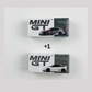 MINI GT 1143 Porsche 911 GT3 R #77+ MINI GT 953  Mazda AZ-1 Liberty Walk LB40 2024 Auto Salon White.