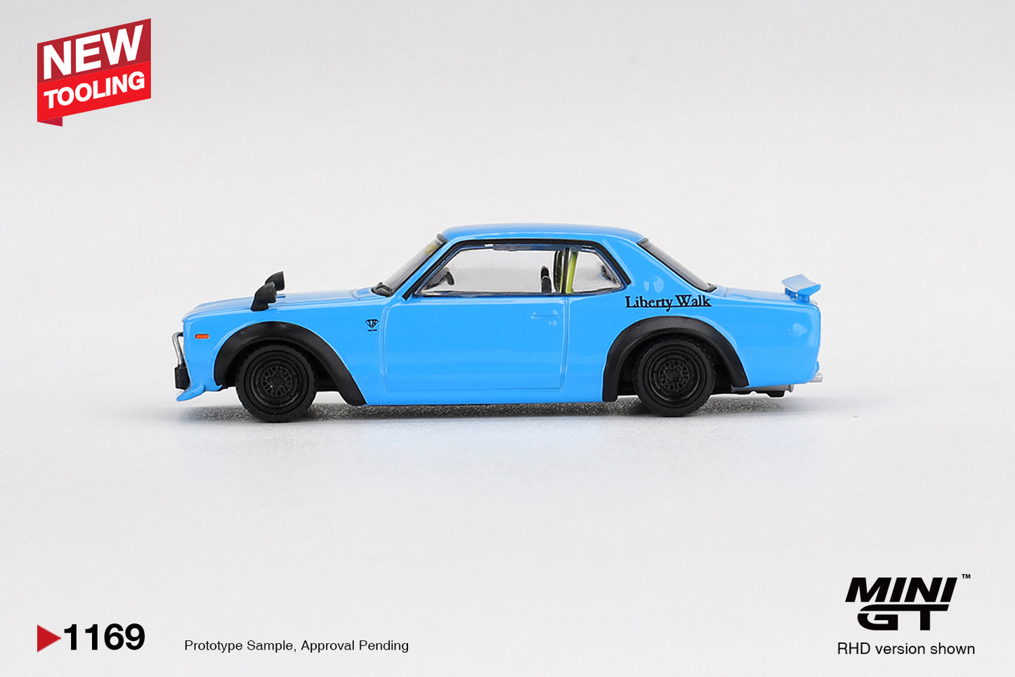 MINI GT 1169 NISSAN LB WORKS HAKOSUKA BABY BLUE