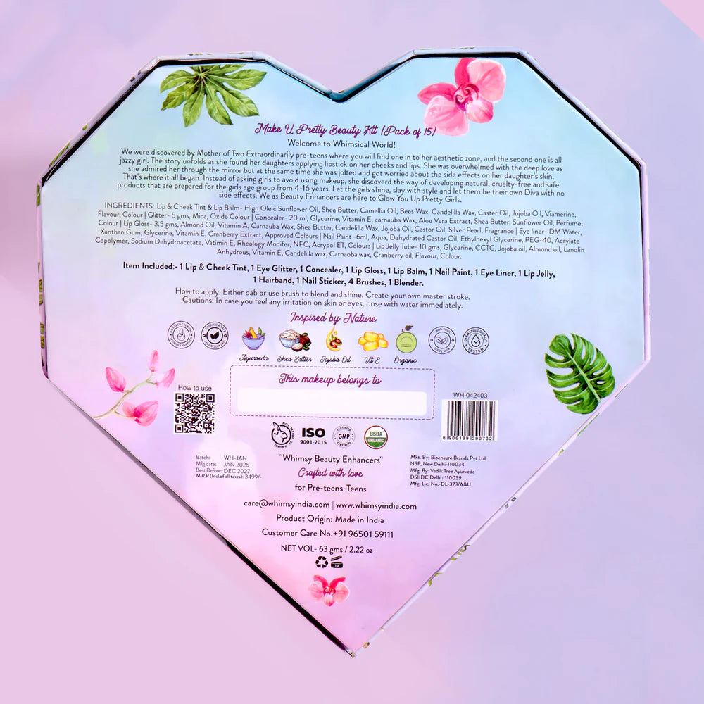 Whimsy Beauty Safe & Organic Make U Pretty Beauty Makeup Kit